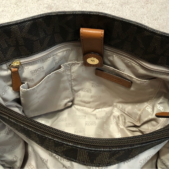 Michael Kors large Hamilton Logo Brown satchel - Picture 10 of 15